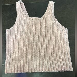 Kids pink fuzzy tank top M